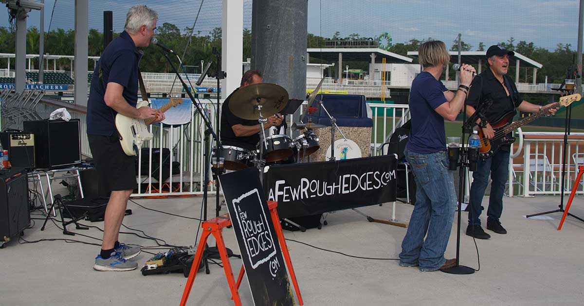 Few Rough Edges Performing Live at The Hammond Stadium – Mighty Muscles Game | Southwest Florida Band